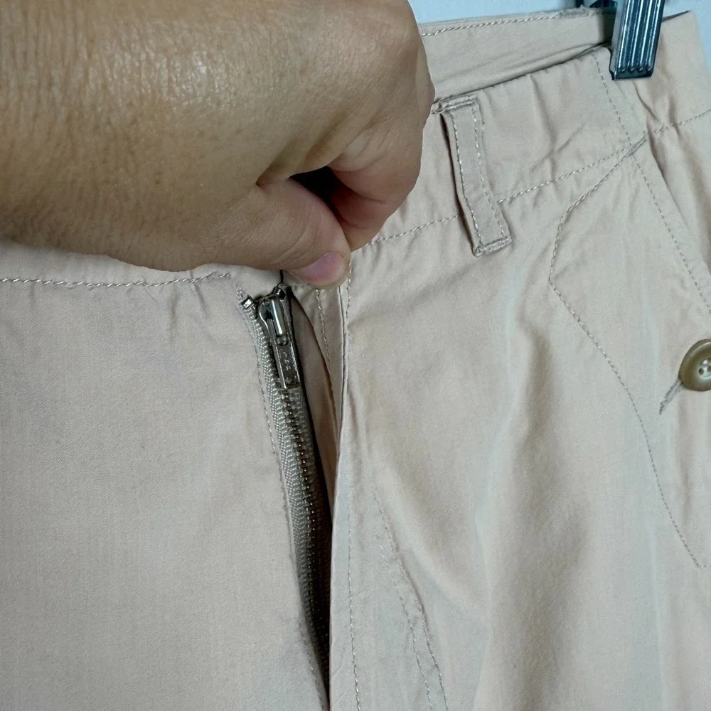 Le Jean De Marithe + Francois Girbaud Cargo Pants Beige Sz S Vintage 90s Grunge